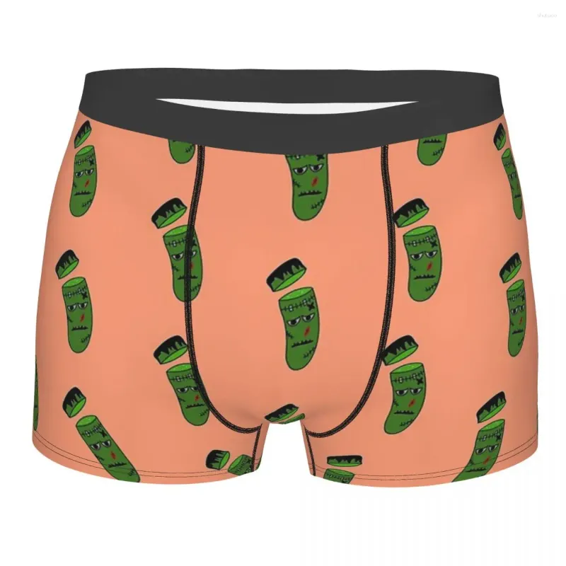 Underpants Frankenstein Halloween Monster Cucumber Breathbale Panties Men's Underwear Print Shorts Boxer Briefs