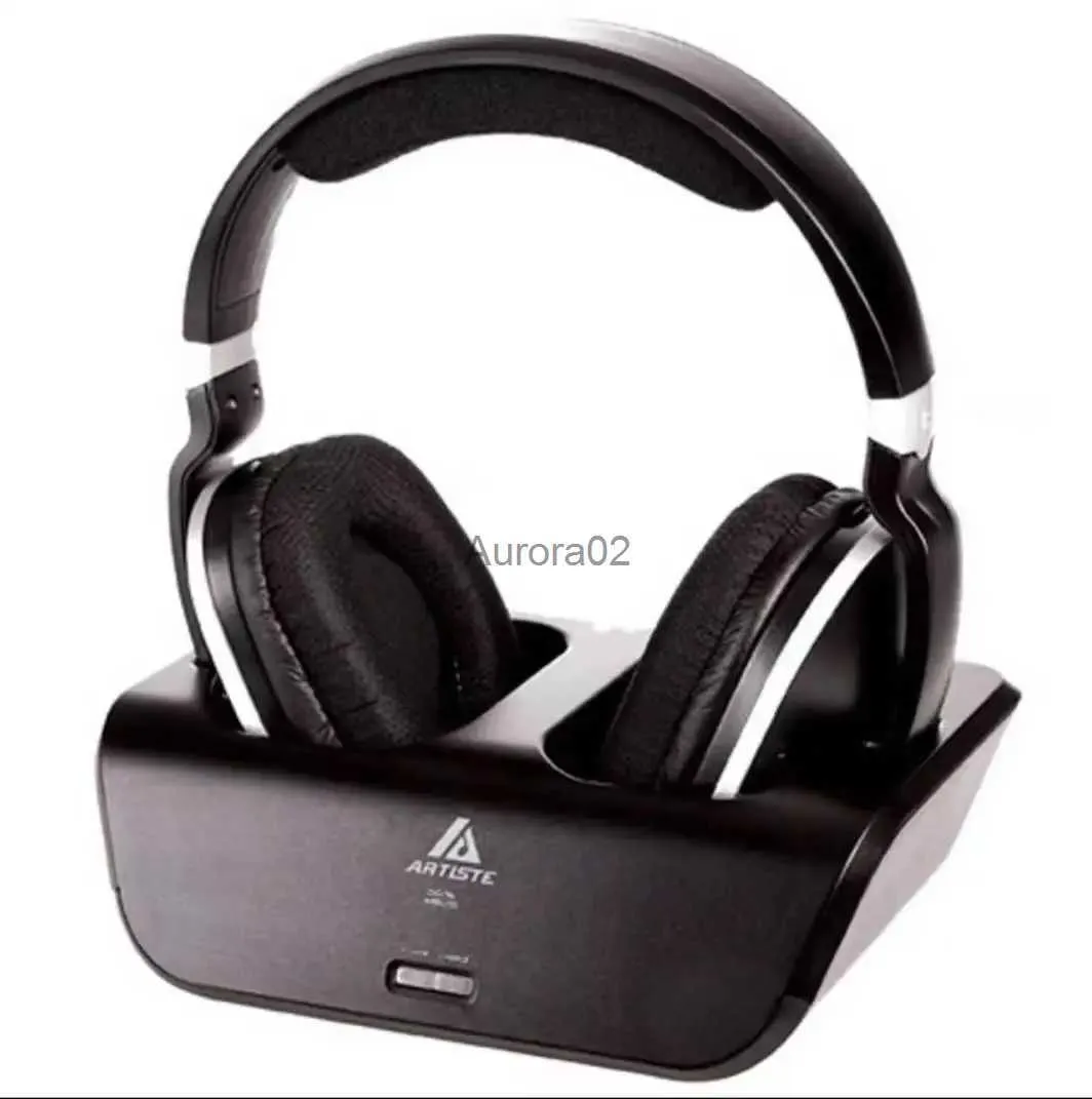 Mobiltelefonörlurar Artiste Arkon ADH300 Laddningsbara trådlösa hörlurar för TV HIFI -headset Volymkontroll 2.4G sändare YQ240219