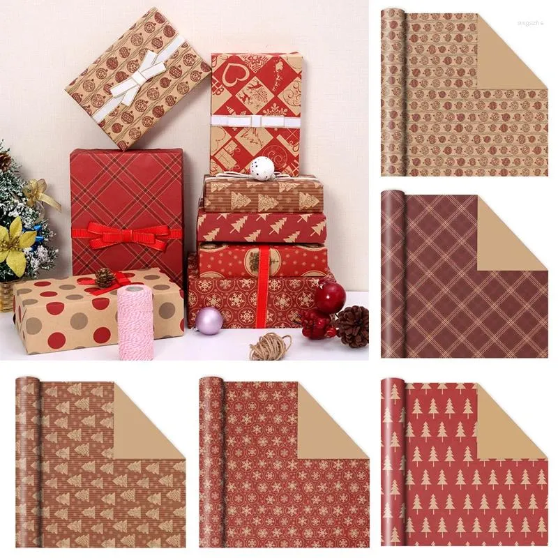 Gift Wrap 1Roll Packing Decor Wrapping Paper Christmas Valentine's Day Birthday Present Mother's