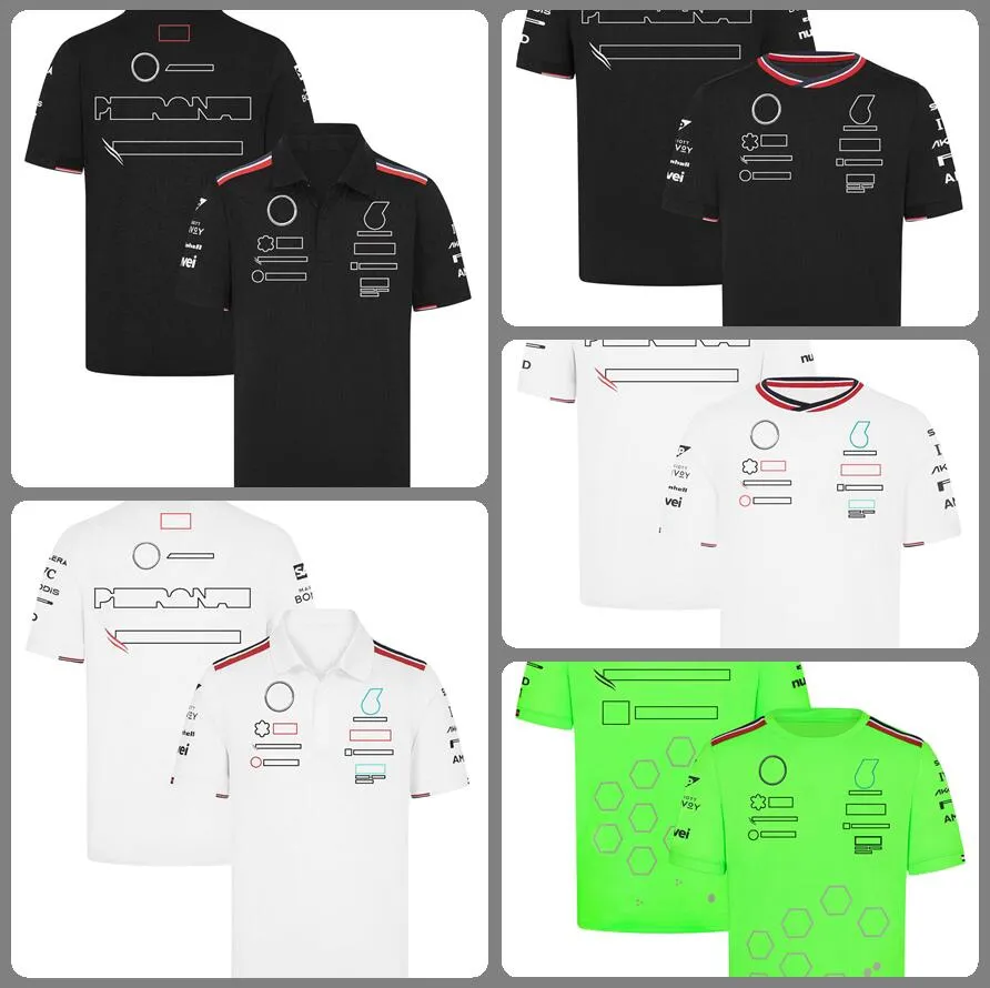 F1T-shirt combinaison de course édition équipe 2024 combinaison de course T-shirt à manches courtes édition équipe d'usine T-shirt de travail en équipe col rond modèle personnalisé à manches courtes