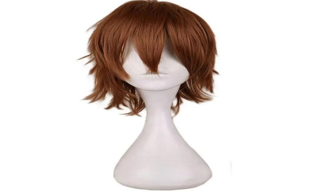Short Cosplay Light Brown Wig Men Male 30 Cm Synthetic Hair Wigs6434399