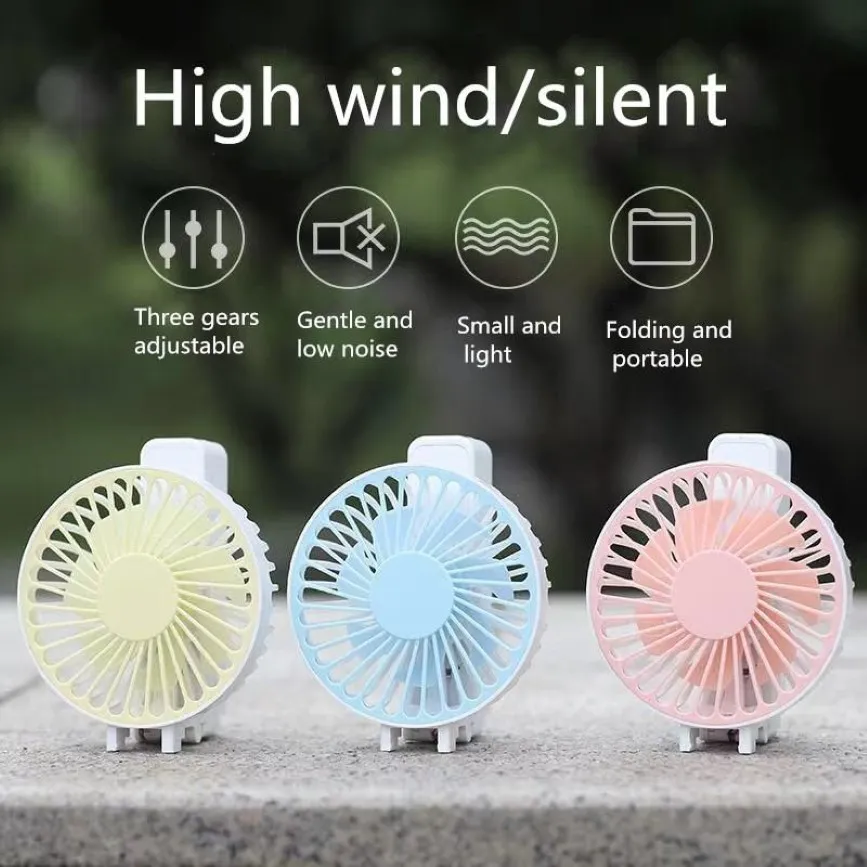 Cartoon Pocket handheld Kleine Fans USB Mini-Studentenslaapzaal Desktop Beugel Fans Portablet Tafelventilator airconditioner344b