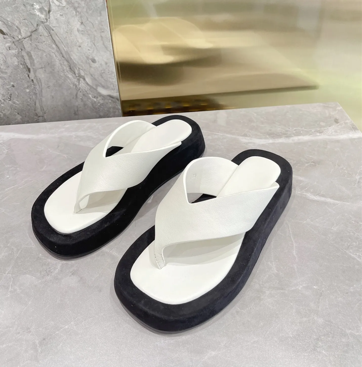 The row sandals white deals