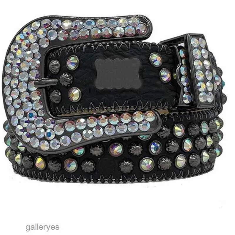 Bb Designer 2022 Riem Simon Riemen voor Heren Dames Glanzende Diamanten Riem Zwart op Blauw Wit Veelkleurig met Bling Strass Als Geschenk C1 HFBU 7IY4