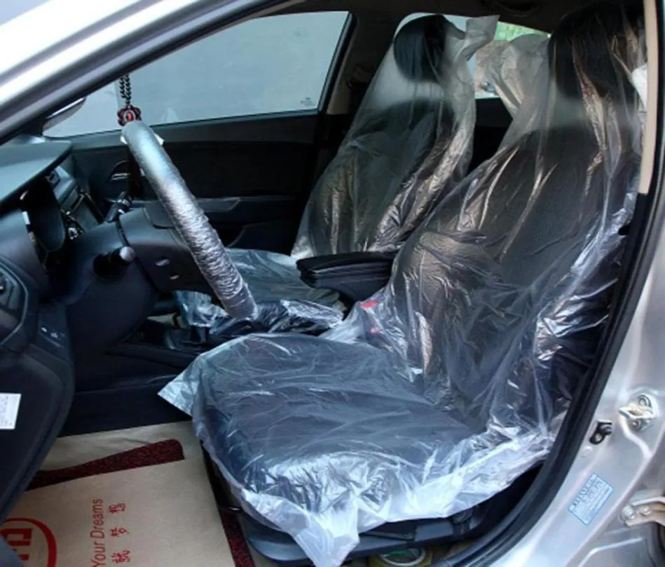 50pcsSet Car Repair And Maintenance Disposable Seat Protection Cover Auto Plastic Accessories Interior Covers7327983