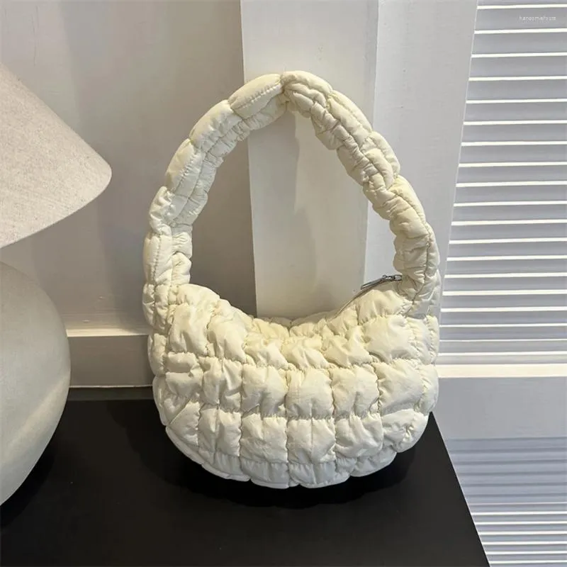 Sacs de soirée Sac fourre-tout pour femmes Sac plissé sous les bras épaule bandoulière femmes petit fourre-tout matelassé nuage hiver sac à main