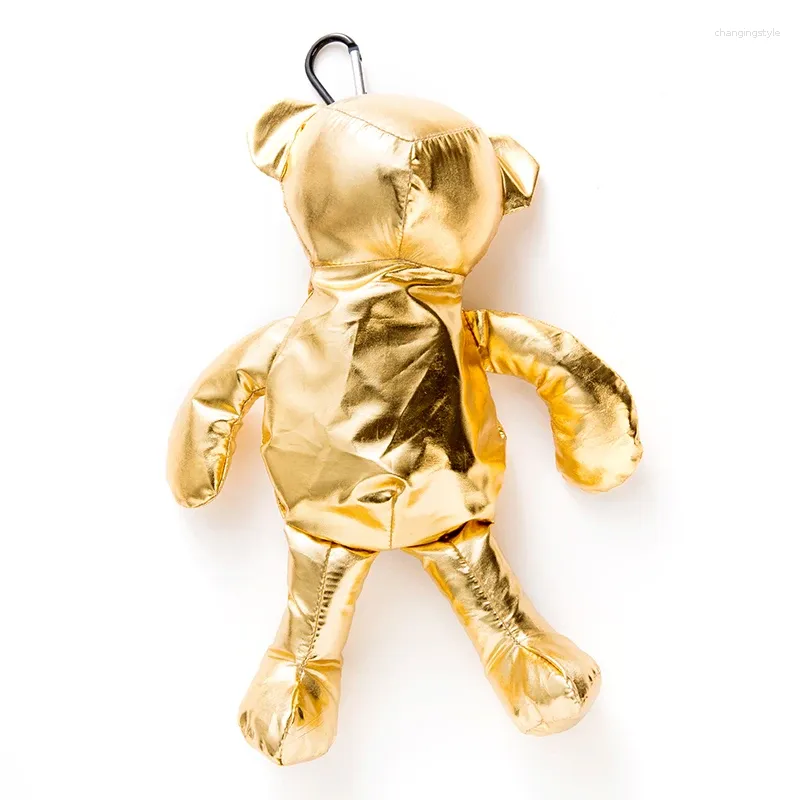 Sacos de compras Eco ouro revestido urso algodão enchimento impermeável sacola reutilizável saco de alta capacidade