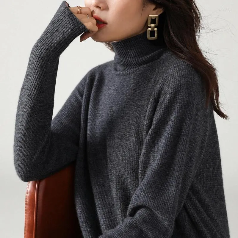 Women's Sweaters Cashmere Sweater Women Winter Clothes 2024 Wool Turtleneck Pullover Long Warm Pull Femme Eleagnt Dress Hiver 1914