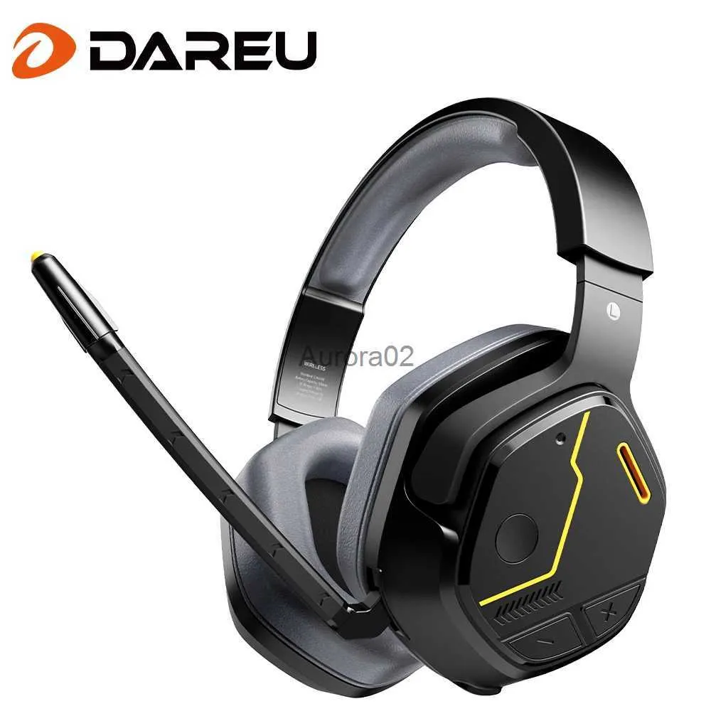 Cell Phone Earphones DAREU Dual-mode Wireless BT5.1 ENC Microphone Gaming Headset 7.1 Surround Sound 50mm Driver Over-ear Earphone YQ240219