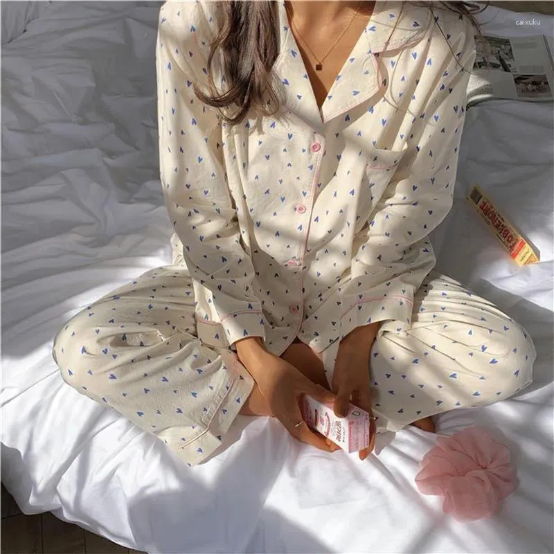 Women's Sleepwear Pajamas Plus Size Clothes Ladies Flannel Cotton Home Wear Suit Autumn Winter Plaid Print Sleep Tops