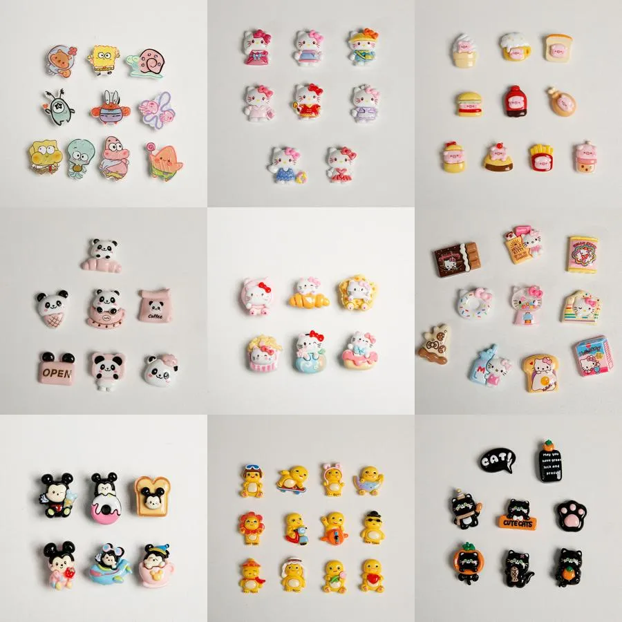 Shoe Parts Accessories Cartoon Character Resin Set Cro C Charms Wholesale Shoes Decorations Pvc Buckles For Drop Delivery Otv6N