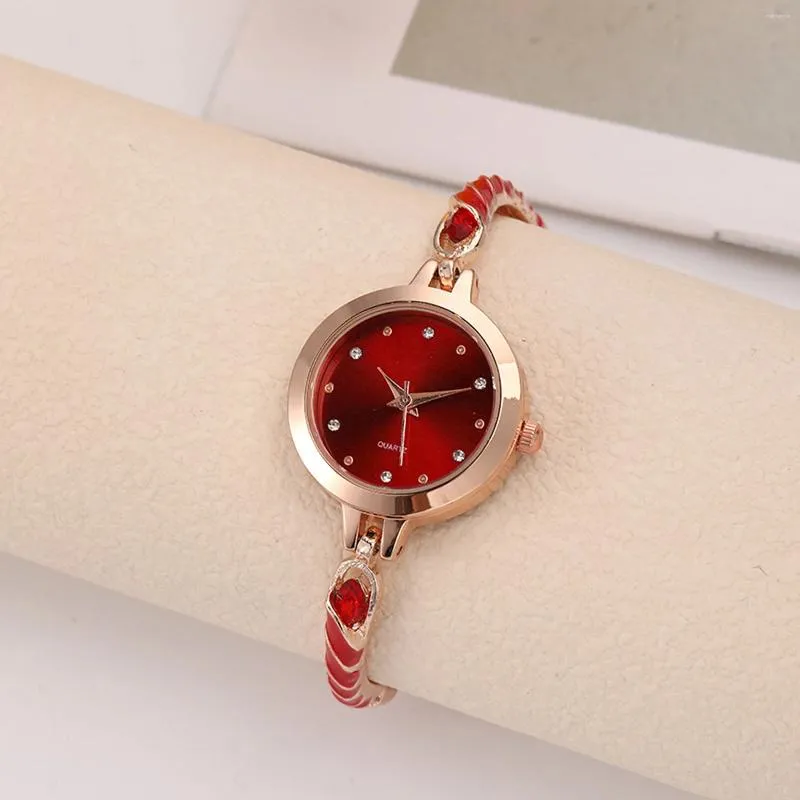 Zegarek na rękę kobiety lekkie kwarcowe zegarek odporne na zarysowanie szklane lustro do zakupów codziennych życia