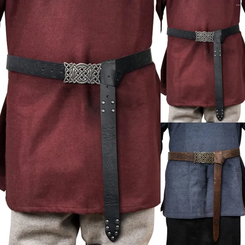 Belts Outdoor Hunting Faux Leather Bag With Drawstring Vintage Belt Medieval Clothing Loop For Cosplay Costume Accessories