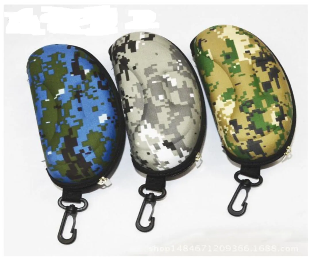 2018 Nieuwe Mode Draagbare Brillendoos Zonnebrillenkoker Camouflage Opslag Protector Rits Unisex Container 10pcsLot 3426824