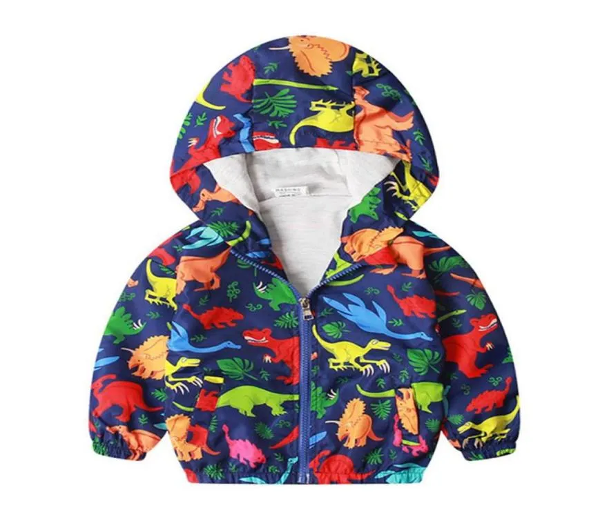 27kids 27 anni Autunno Giacca per bambini Bambini Cappotto con cappuccio Ragazzi Capispalla Vestire Primavera Giacca a vento Bambino Carino Dinosauro333H5771775