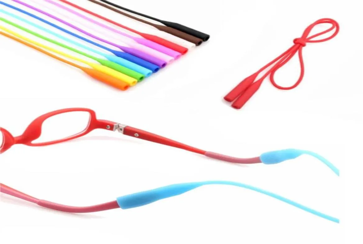 Cadres de lunettes de soleil 2 pièces Sangles de lunettes en silicone Chaîne de sport Porte-cordon Élastique Anti-dérapant Cordes6666335