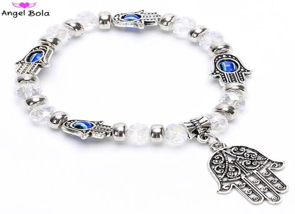 Moda sorte charme pulseiras para mulheres retro devil039s olho pulseiras azul grego turco diabo mau olhos pulseira jóias feminino gi7411057