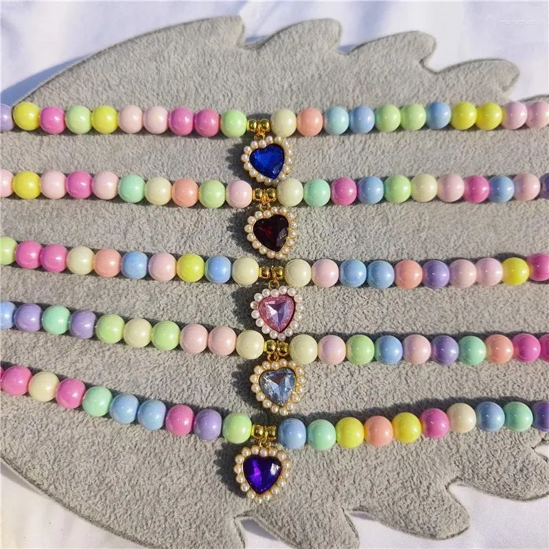 Colliers de chien Bling diamant perle chat collier chiot bébé coloré chaton collier accessoires