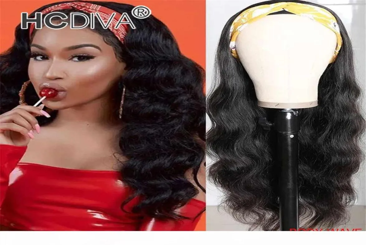 Pasma opaska peruka 100 Human Hair Scalf Perg Remy Brazylian Prosty Body Curly for African American Kobiety niedrogie perukę opaski na głowę początkowa 9887983