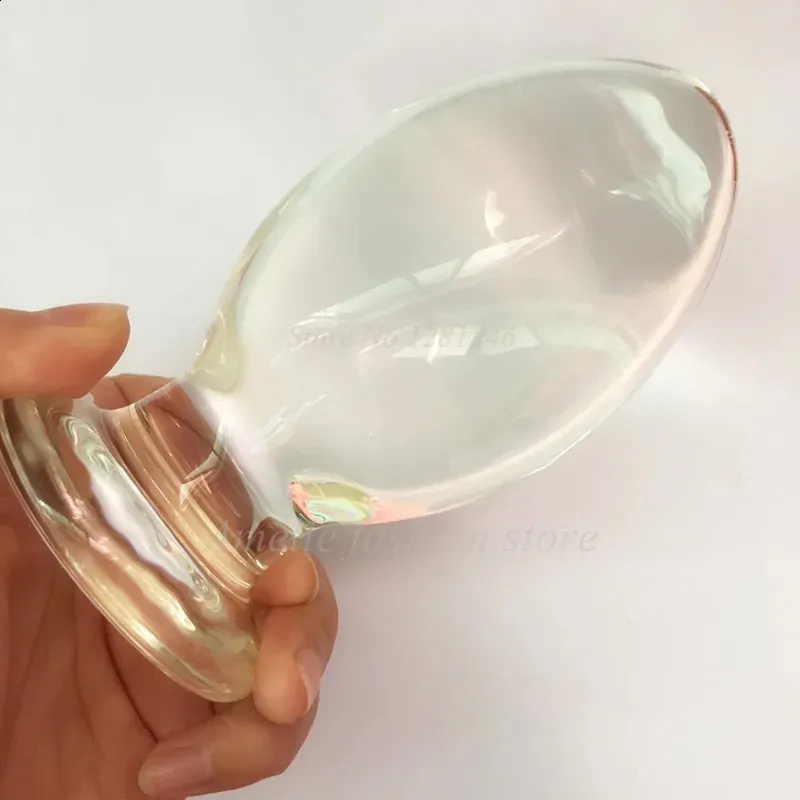 67134mm Stora enorma glas Ansiktsexleksaker för kvinnor män kristall rumpa plugghälsa massager prostata stimulering produkter 240130