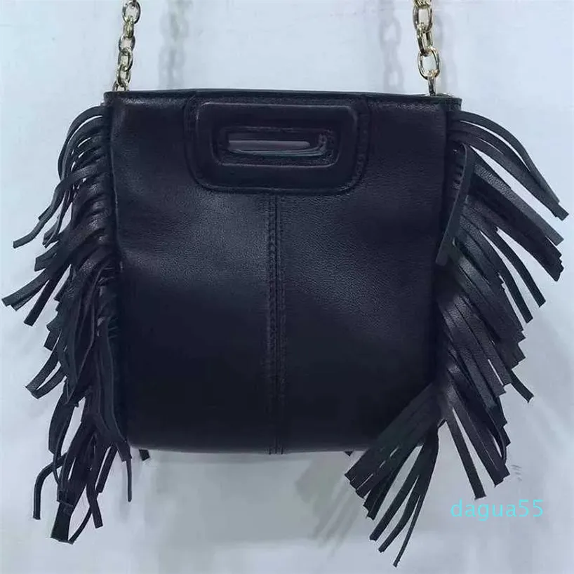 Women Messenger Bags Tassel Crossbody Bag Bucket Leather Handbags Woman Shoulder