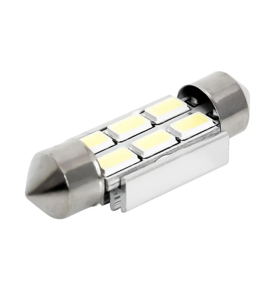 10PCS 36mm C5W C10W C3W SV85 6 LED 5630 SMD Festoon Canbus noエラーカーナンバープレートライトオートドームランプ読み取りライト12v3531604