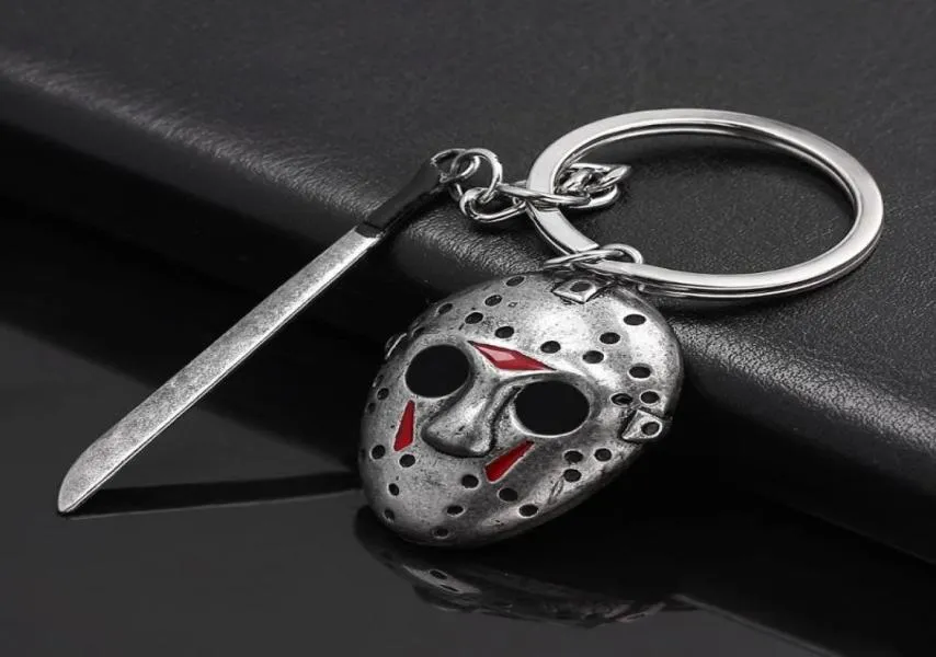 Portachiavi gioielli film Jason Mask Black Friday the 13th Portachiavi Donna Uomo Accessori per feste Cosplay Regali di ringraziamento4311667