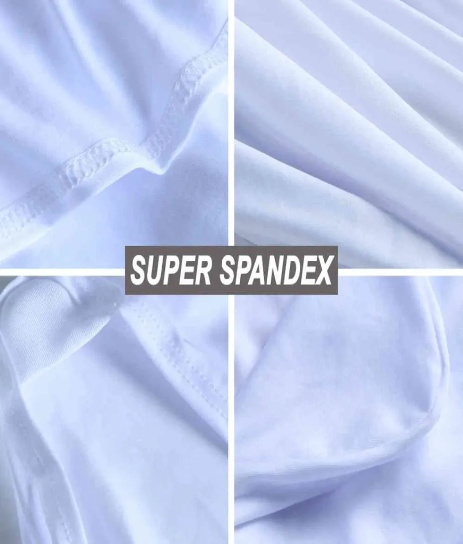 Pcs Barato el Branco Lycra Spandex Cadeira Capa Festa de Casamento Banquete de Natal Jantar Escritório Stretch Poliéster Covers4773727