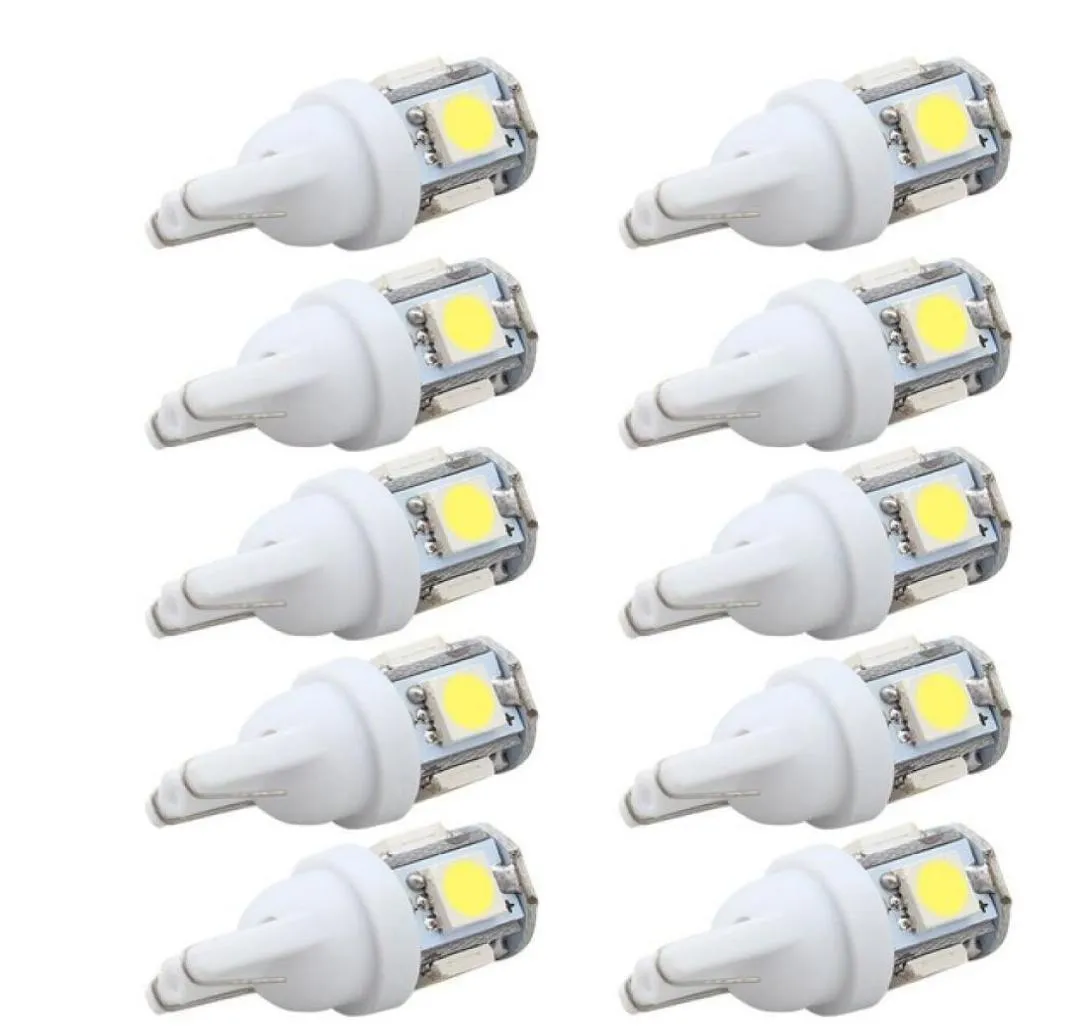 10PCS Led Car DC 12v Lampada Luce T10 5050 Super White 194 168 w5w T10 Led Parcheggio Lampadina Auto Wedge Clearance Lamp2030708