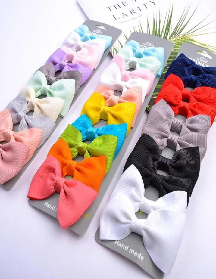 10 PCSSET GROSGRAIN RIBBON HAIR BOWS WITH COTTIP FOT COTE BABY BARGEN CORIDFUL HEAR CLIPSヘアピンBarrettes Kids Hair Accessories2608218