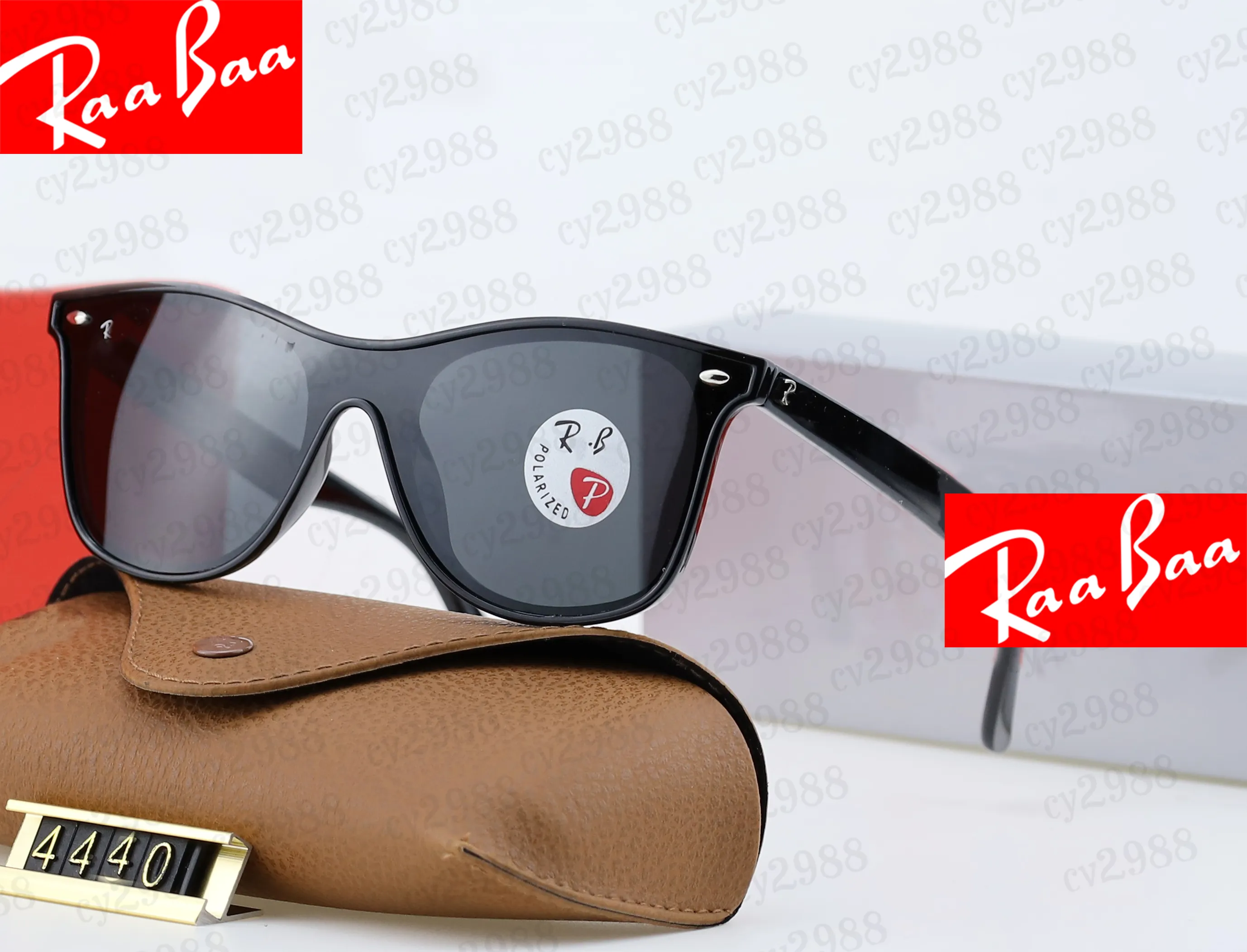 Gafas de sol clásicas RAY 4440 para mujer, diseñador RB, gafas con montura de hoja todo en uno de lujo para hombres, gafas de sol para ciclismo