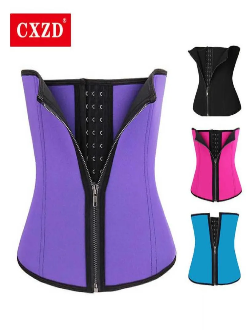 CXZD Vrouwen Trainer Corset Rits Haak Shapewear Dubbele Controle Body Shaper Tummy Vetverbranding Taille Cincher8008807