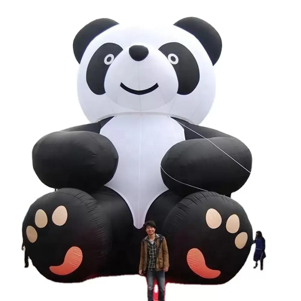 Personagem de banda desenhada inflável gigante bonito do urso de PandaPanda por atacado para a propaganda do evento das crianças