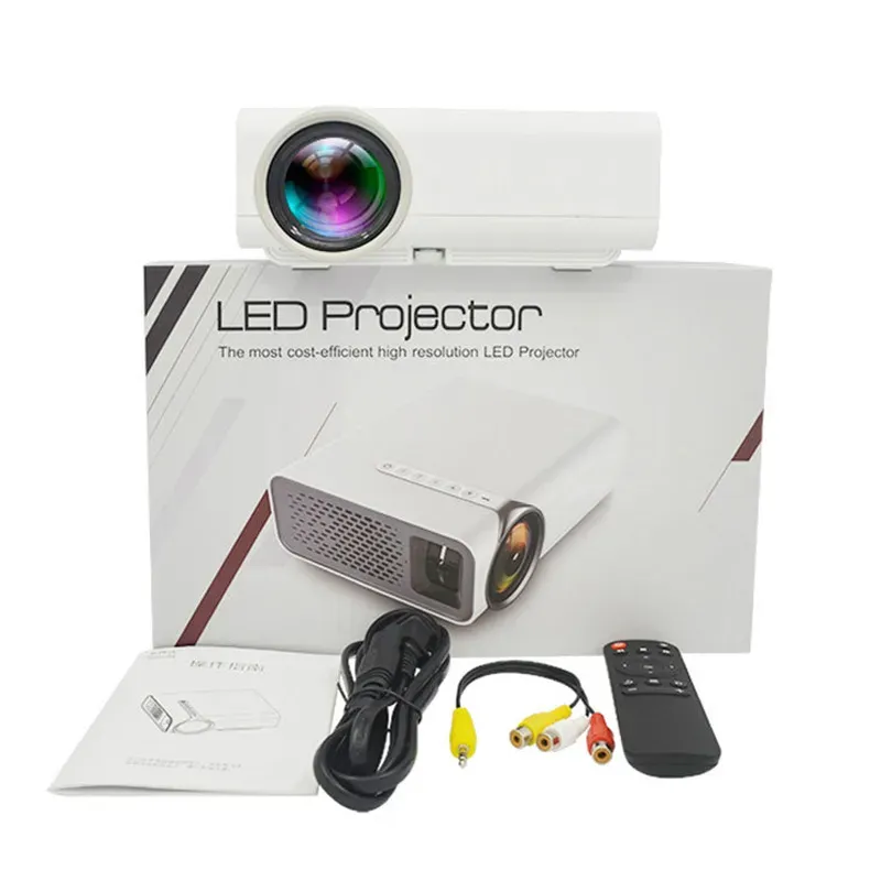 Mini projetor LED Full HD 1080P portátil reprodutor de vídeo para home theater HDMI USB suporte de mídia ZZ