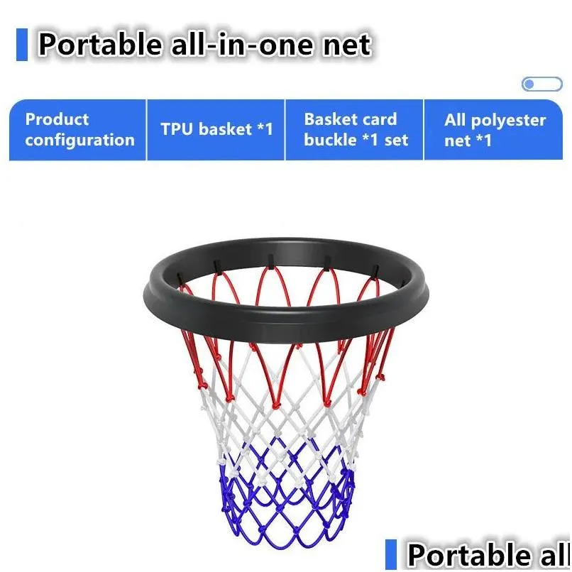 Balls Pu Portable Basketball Net Frame Indoor And Outdoor Removable Professional Accessories240129 Drop Delivery Sports Outdoors Athle Dhjt5