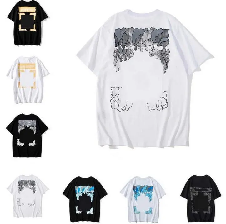 Summer Luxurys Hommes et Femmes T-shirt Designers Offs Vêtements Tees en vrac Tops Homme Casual Street Graffiti Shirt Sweat-shirt à manches courtes T-shirts Offs Blanc