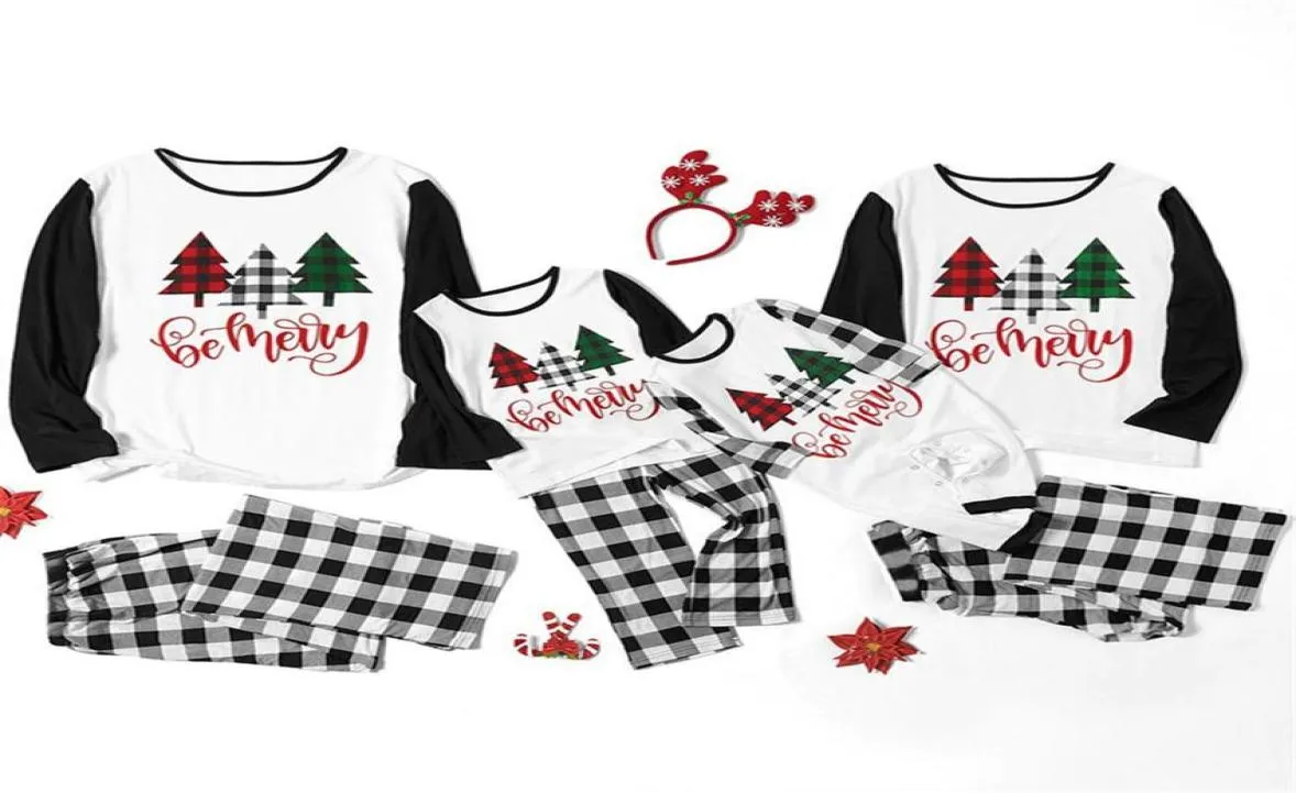 Nowa miękka rodzina pasująca do świątecznych ubrań piżamowych Zestaw ubrania świąteczne dla dorosłych dzieci swobodne odzież nocną PJS 2020 Znośnik nocny strój LJ20115418230