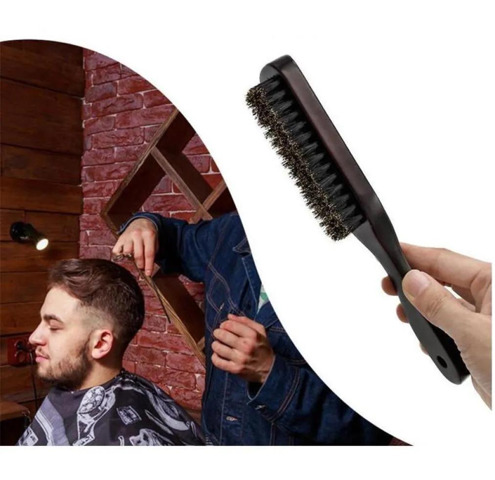 Wood Handle Boar Bristle Cleaning Brush Hairdressing Beard Brush Anti Static Barber Hair Styling Comb Shaving Tools jllglW3810899