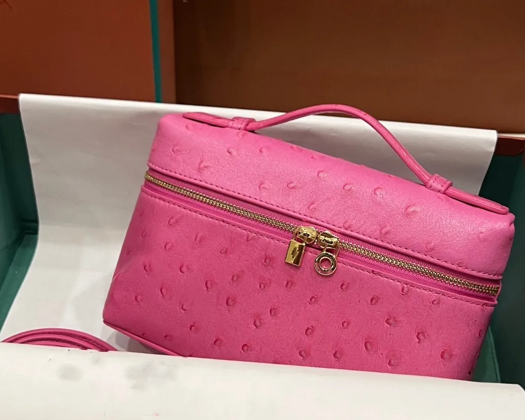 Klein formaat vrouwen totes Geunine struisvogel huid luxe handtassen volledig handgemaakte stiksel kwaliteit roze oranje kleuren groothandelsprijs snelle levering