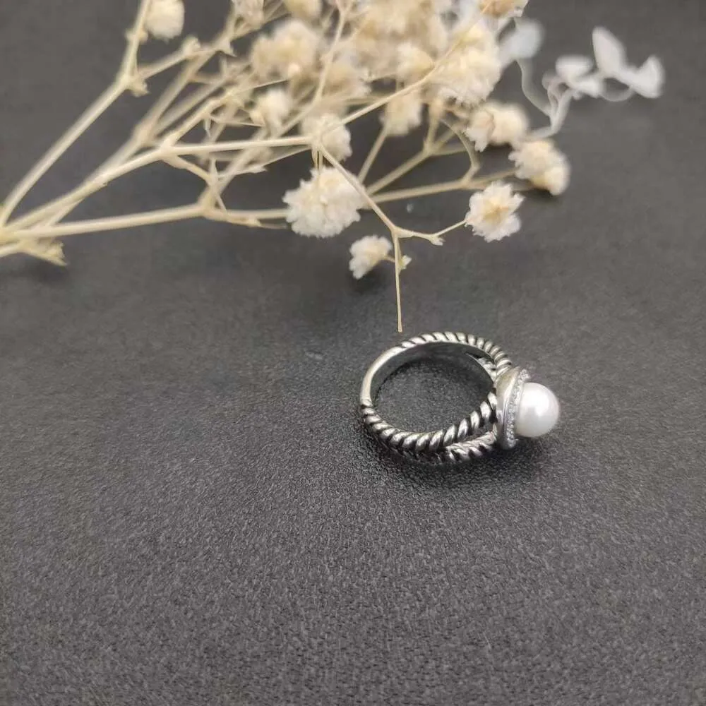 Bague de bijoux de marque de luxe, bague en diamant rond de haute qualité pour femmes, vente en gros, cadeau