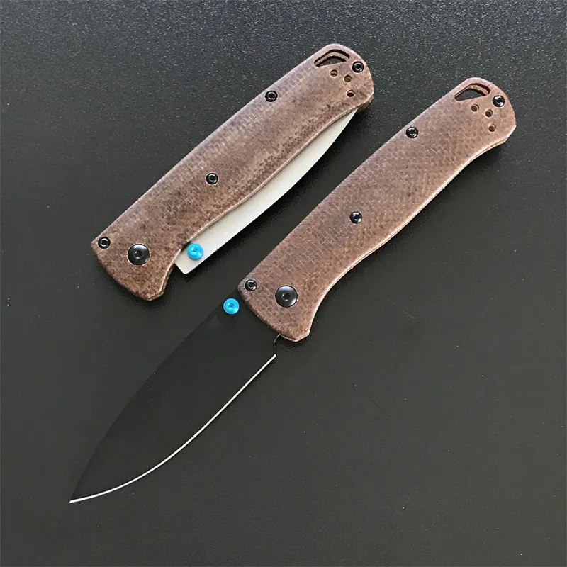 Outdoor BM 535 Flax Handle Folding Knife Camping Hunting Survival Safety Defense Pocket Military Knives Portable EDC Tool
