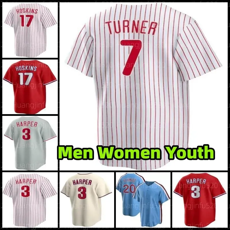 Jersey baseball Bryce Trea Turner Harpe Nick Castellanos J.T. Realmuto Kyle Schwarber Matt Strahm Hoskins Aaron Nola Alec Bohm Vierling Mens Women