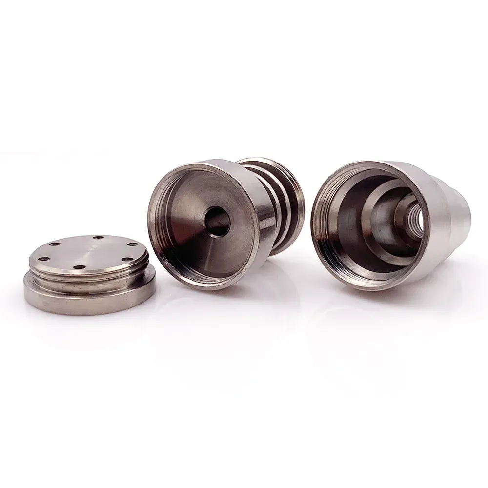 Titanium Nail Domeless 4 IN 1 Joint 14mm 18mm Male Female Dual Function Screw GR2 Water Pipe Dab Rigs Wax Tools