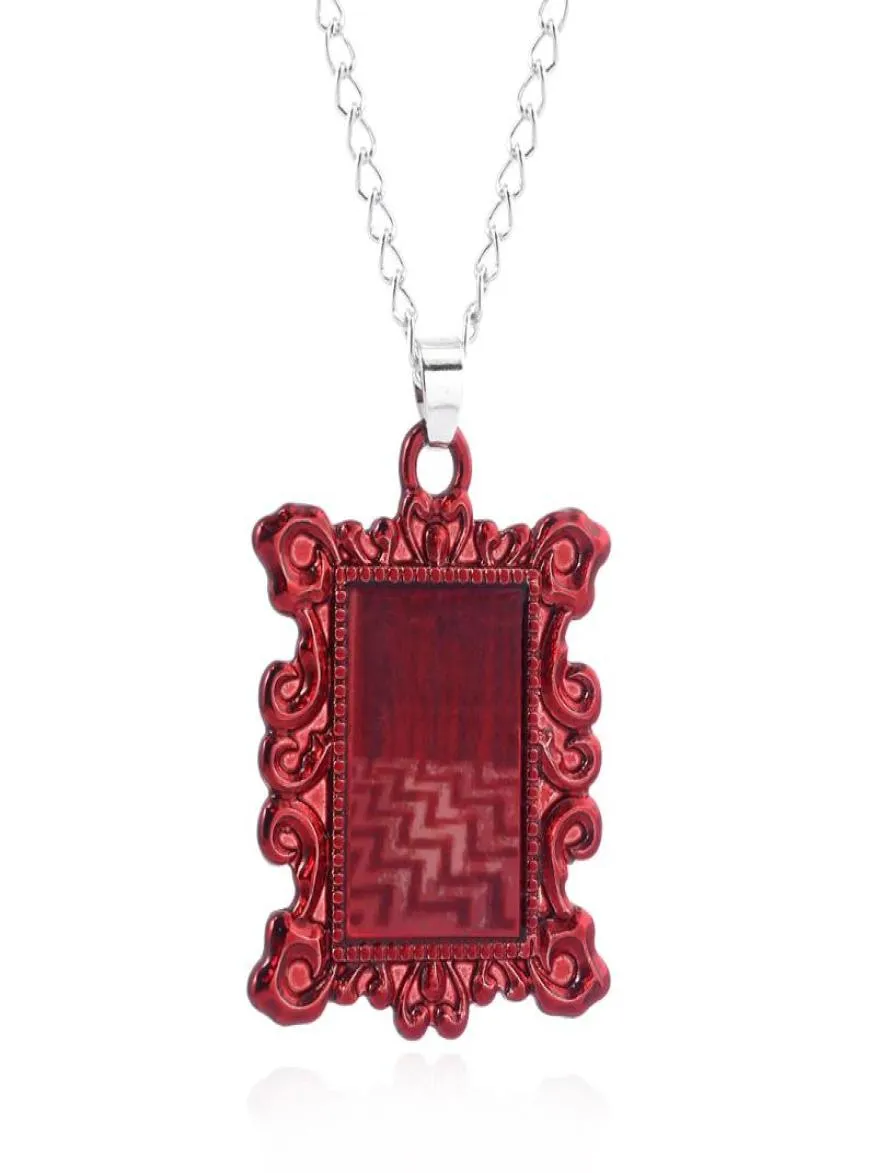 American TV Twin Peaks Red Frame Anhänger Halskette Frau Mann Schmuck Accessoires Souvenir Geschenk Halsketten9274317