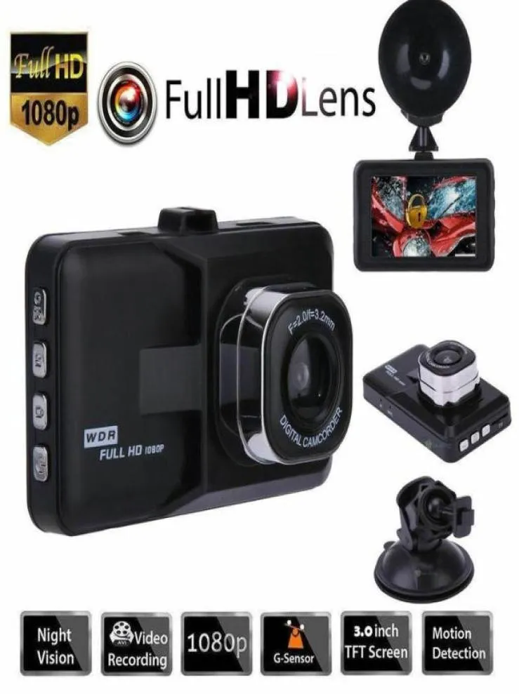 3 Polegada full hd 1080p gravador de condução do carro câmera do veículo dvr edr dashcam com detecção movimento visão noturna g sensor1640259