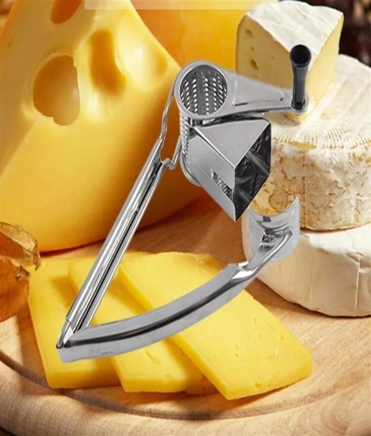 1PC New Stainless Steel Classic Rotary Cheese Grater Safe Fondue Chocolate Lemon Cooking Baking Tools LB 071191F9203146