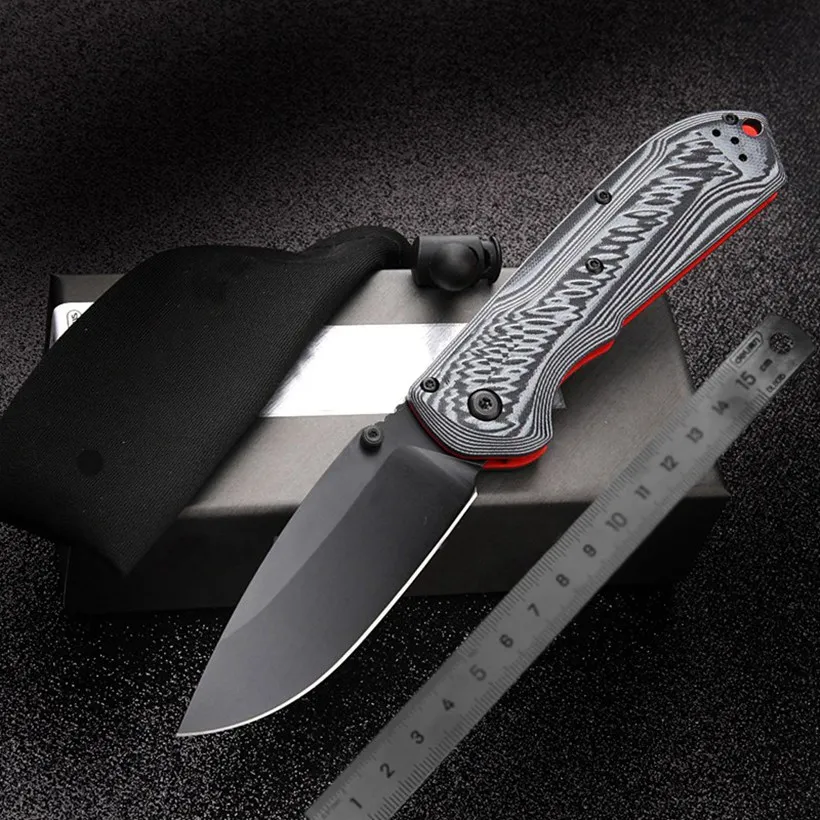 High End Quality BM560BK 535 Axis Folding Knife G10 Dubbelskikt Handtag CPM-M4 Bladfickor Knife Outdoor Camping Survival EDC Tool 436