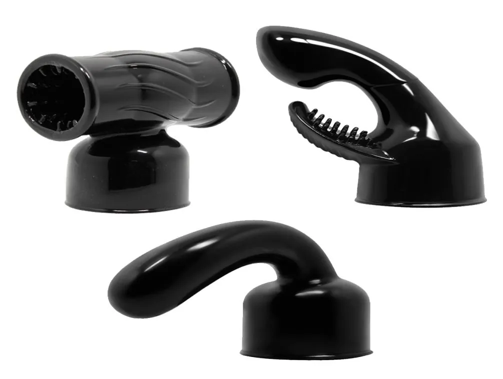 Black AV Vibrator Caps Ustaw inne produkty płciowe Vibratory Akcesoria Magiczna Magiczna mocowanie masażera głowicy Cap Załączniki 8454611