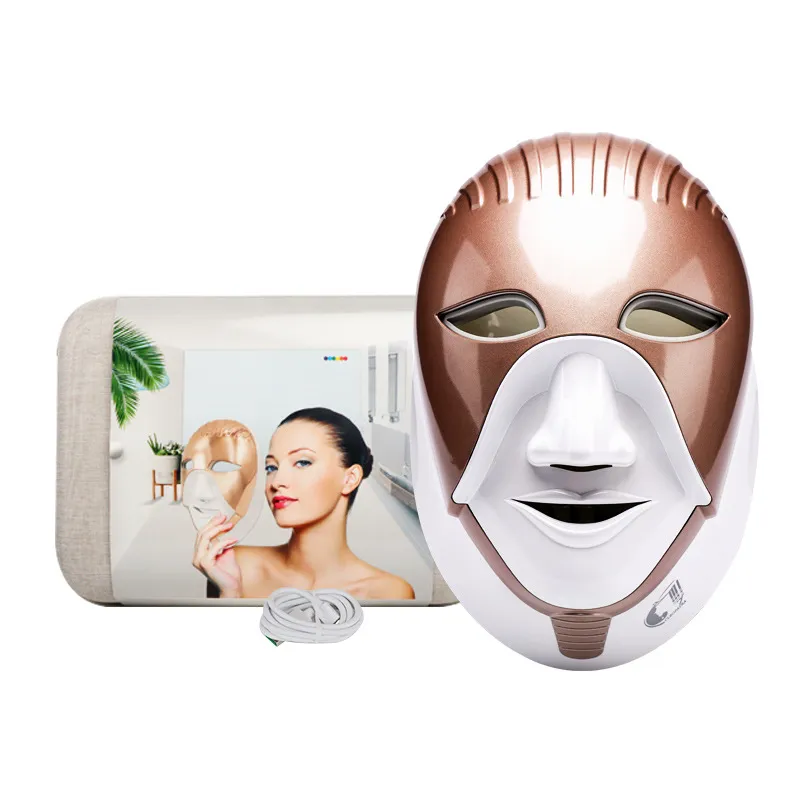 Kleopatra twarz masażer maska ​​urody LED dotyk siedem kolorów kolor jasny skóra odmładzanie instrument urody foton twarz na trądziku Maska do twarzy instrument