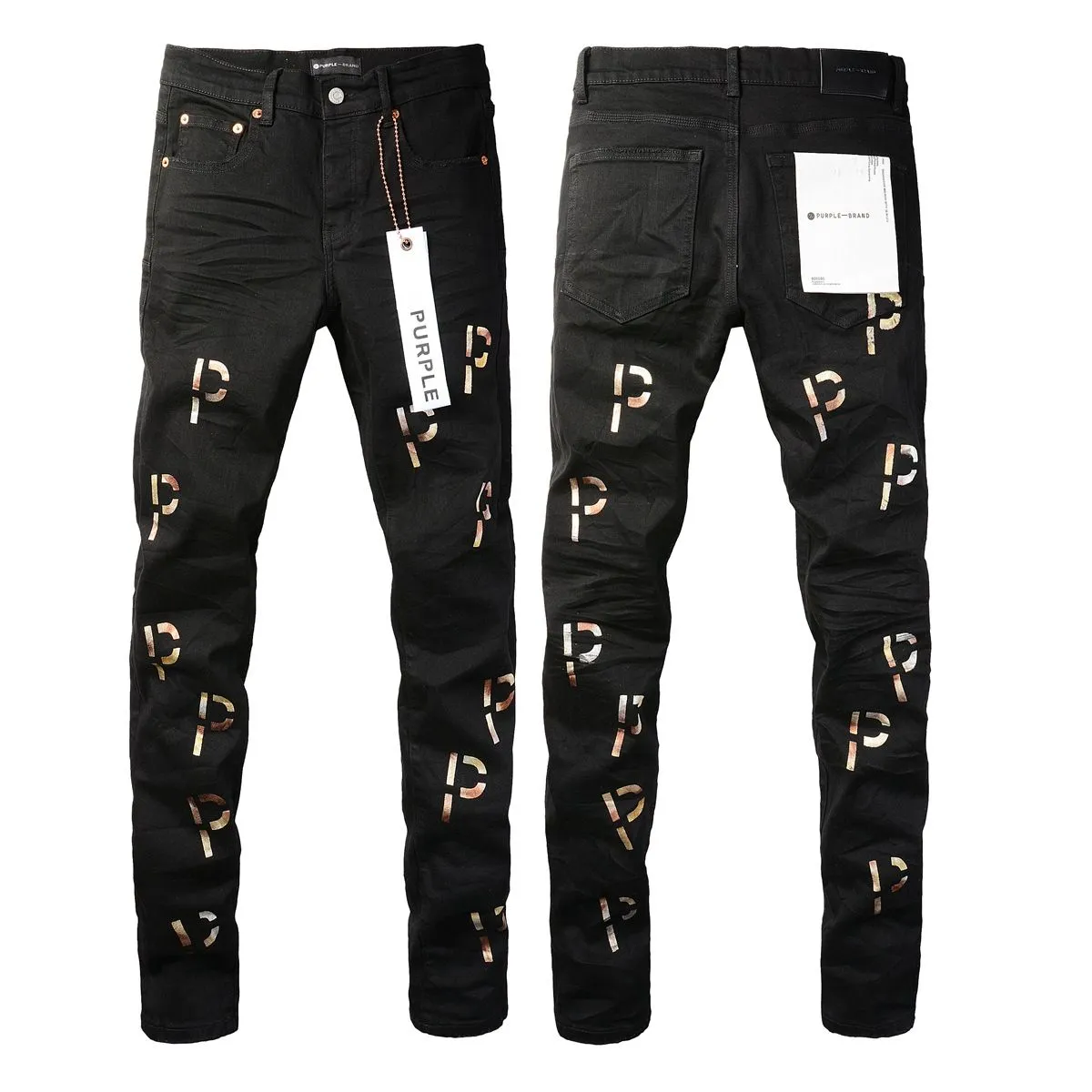 Paarse jeans mannen hiphop ontwerper chaopai jeans heren luxe jeans heren mode verontruste dicht passende broek broek ventilatie gescheurde broek mode dressing dressing